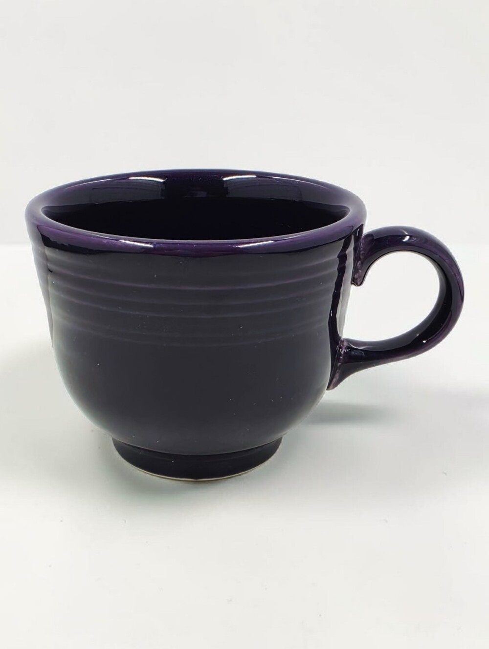 Fiesta Plum Dark Purple Flat Cup Homer Laughlin Ceramic USA